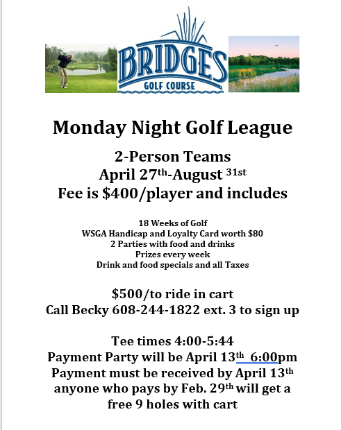 Monday Night Golf League - The Bridges Golf Course